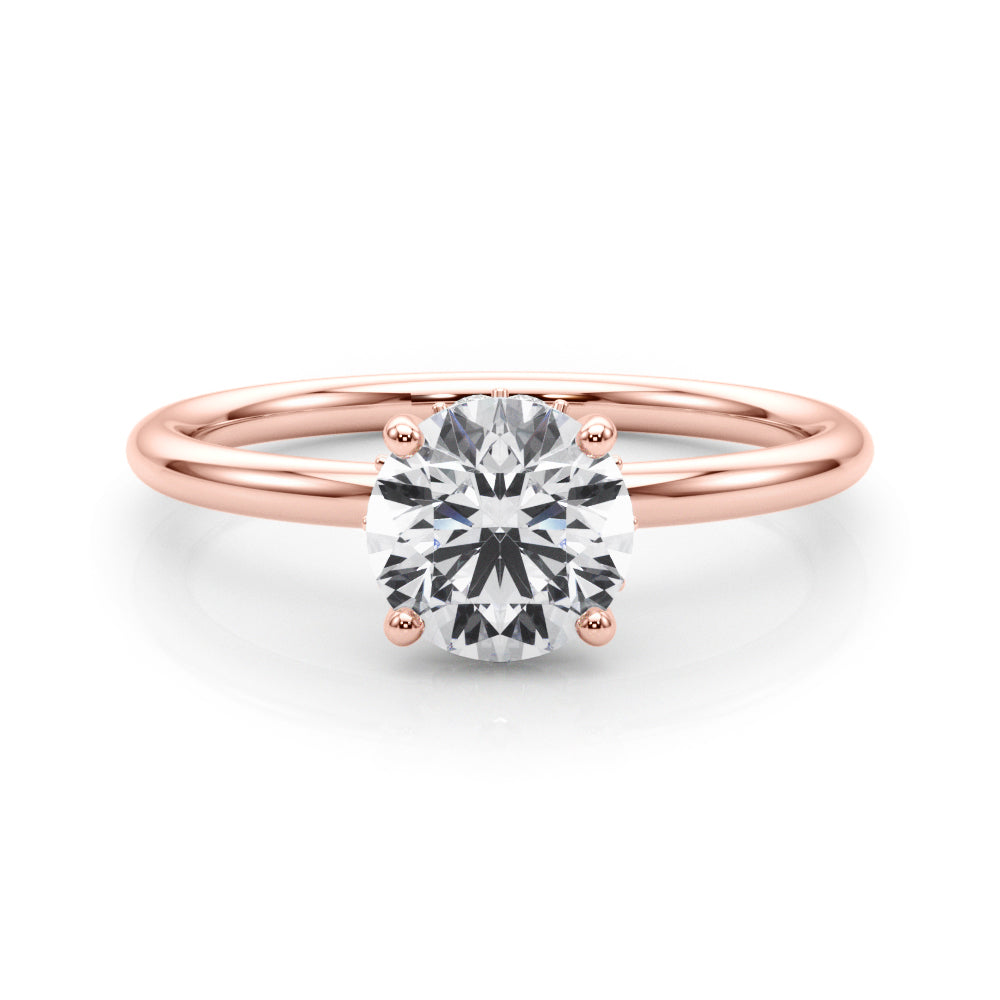 Round Hidden Halo Diamond Engagement Ring · 1.83 ct tw