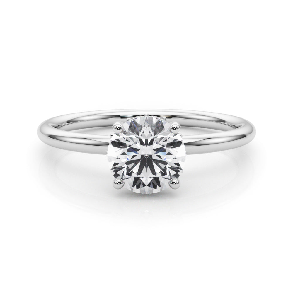 Round Hidden Halo Diamond Engagement Ring · 1.83 ct tw