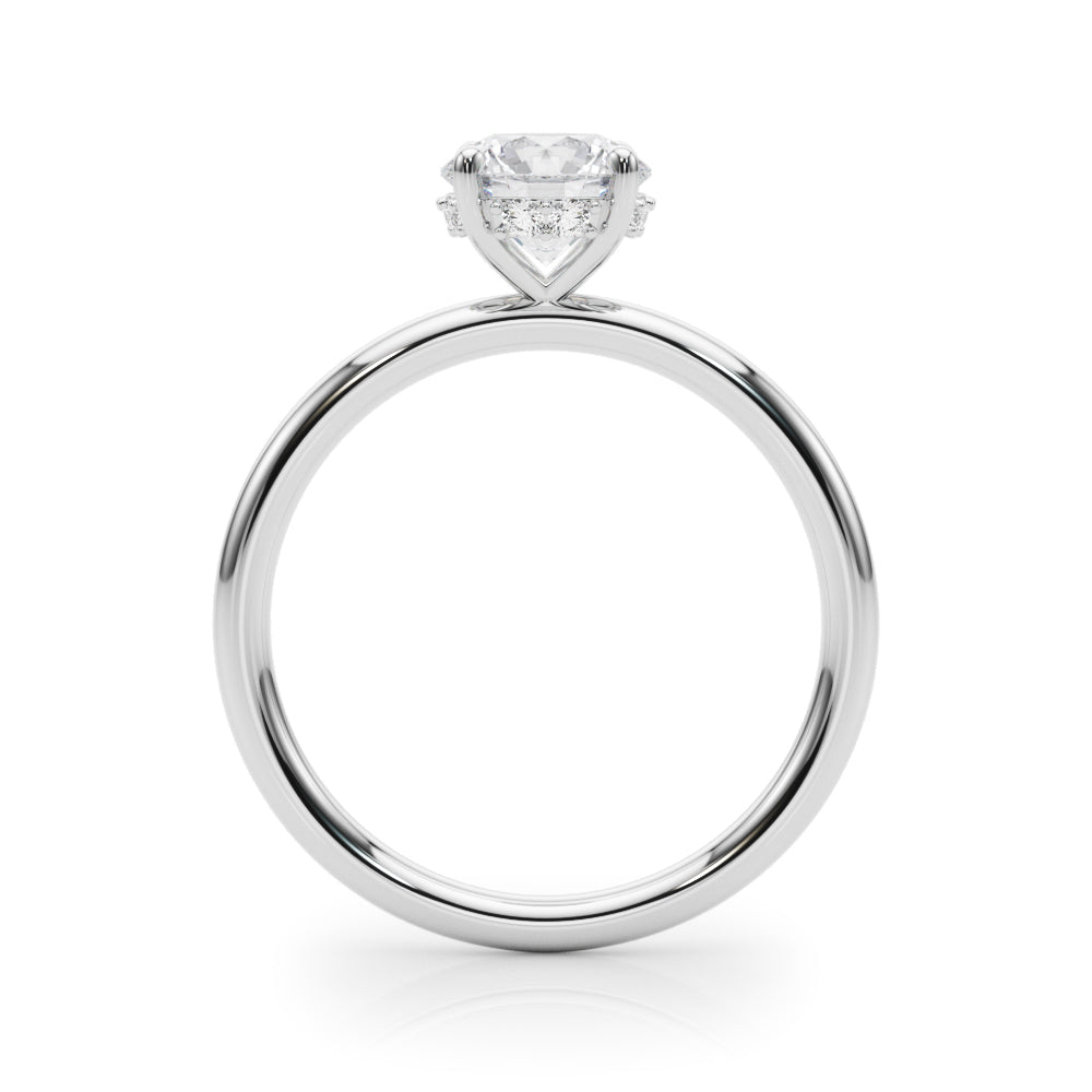 Round Hidden Halo Diamond Engagement Ring · 1.83 ct tw