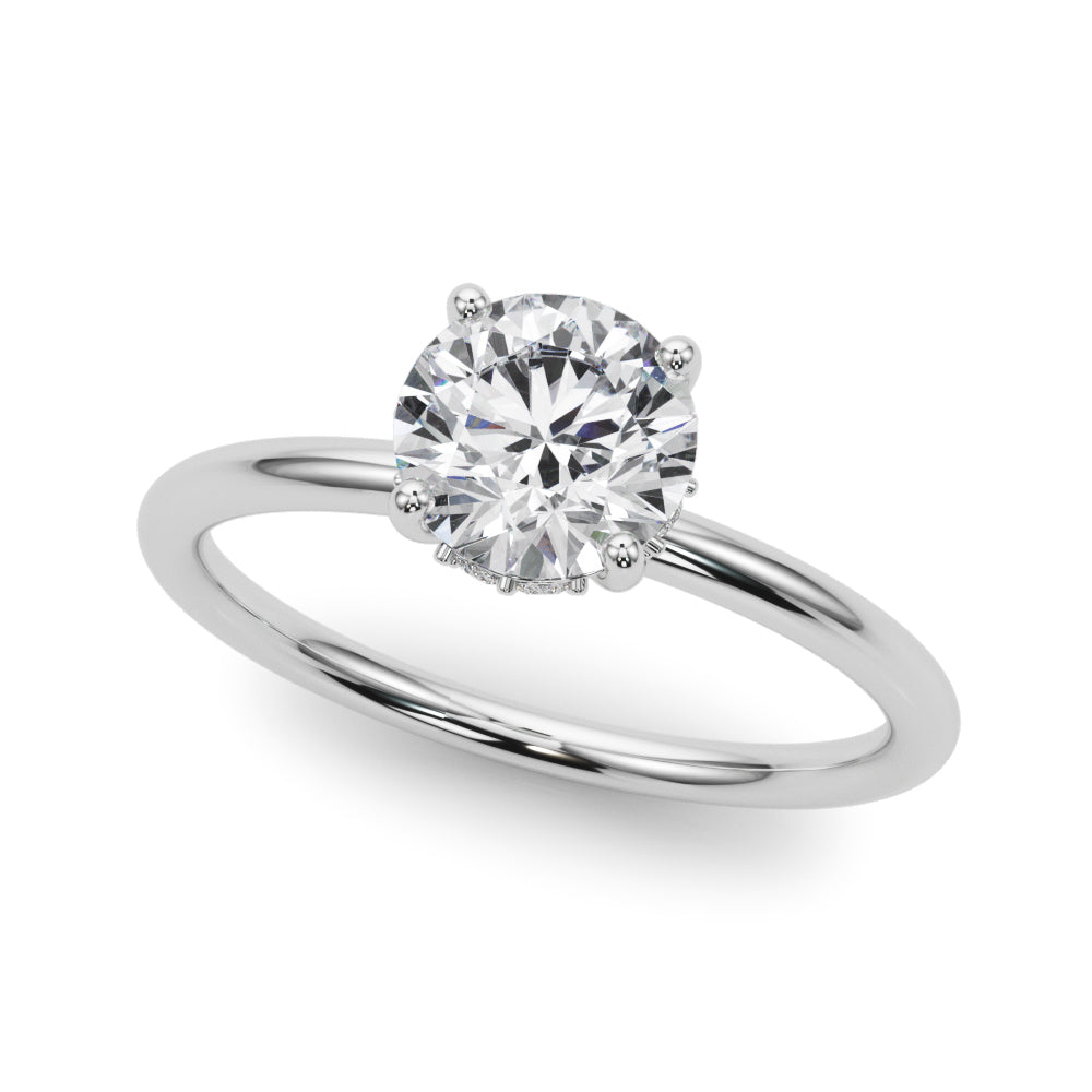 Round Hidden Halo Diamond Engagement Ring · 1.83 ct tw