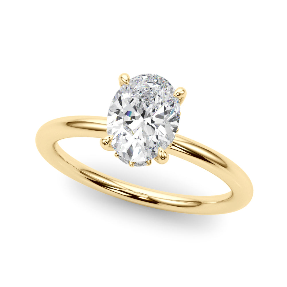 Oval Hidden Halo Diamond Engagement Ring · 0.66 ct tw