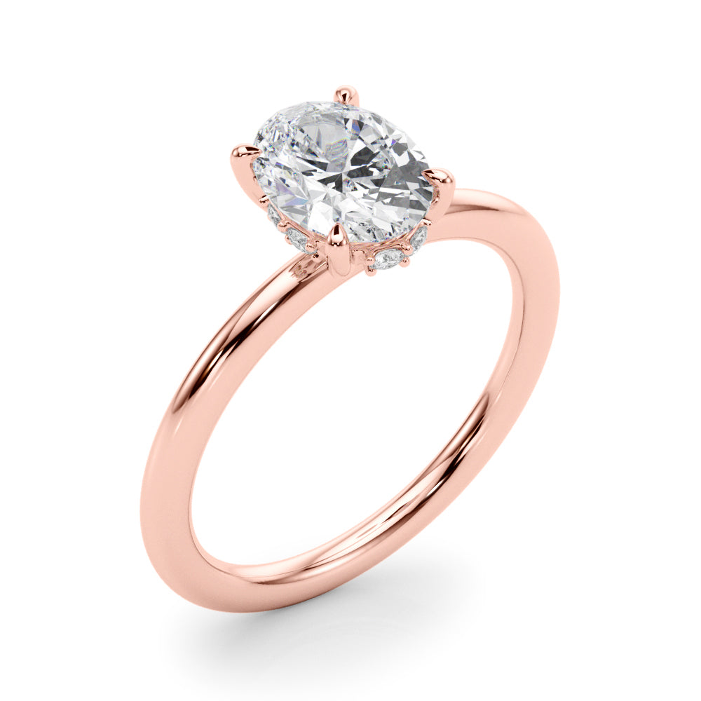 Oval Hidden Halo Diamond Engagement Ring · 0.66 ct tw