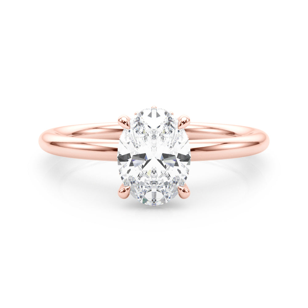 Oval Hidden Halo Diamond Engagement Ring · 0.66 ct tw