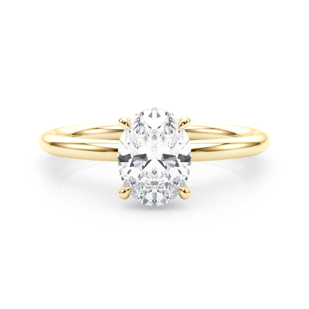 Oval Hidden Halo Diamond Engagement Ring · 0.66 ct tw