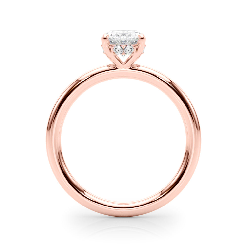 Oval Hidden Halo Diamond Engagement Ring · 0.66 ct tw