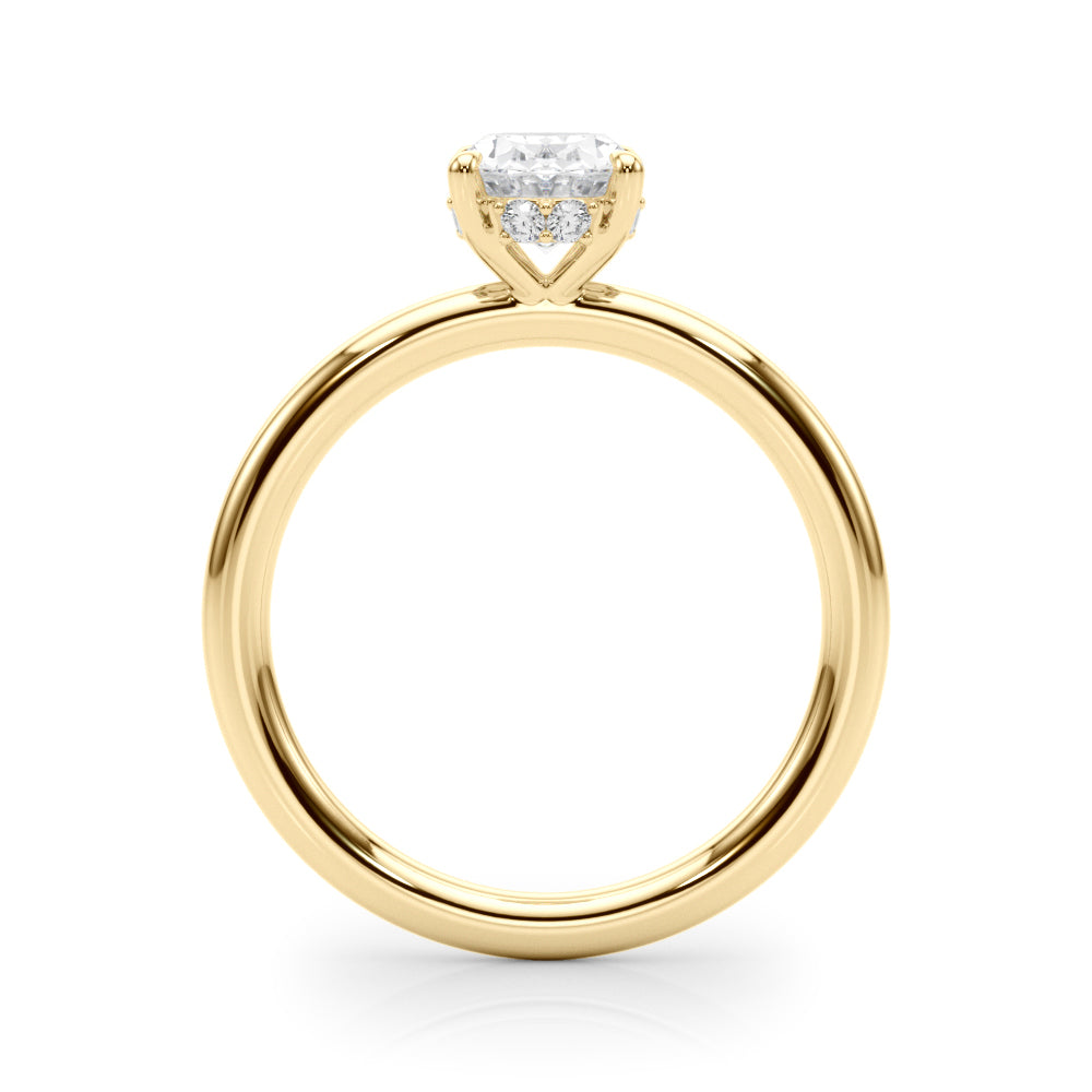 Oval Hidden Halo Diamond Engagement Ring · 0.66 ct tw