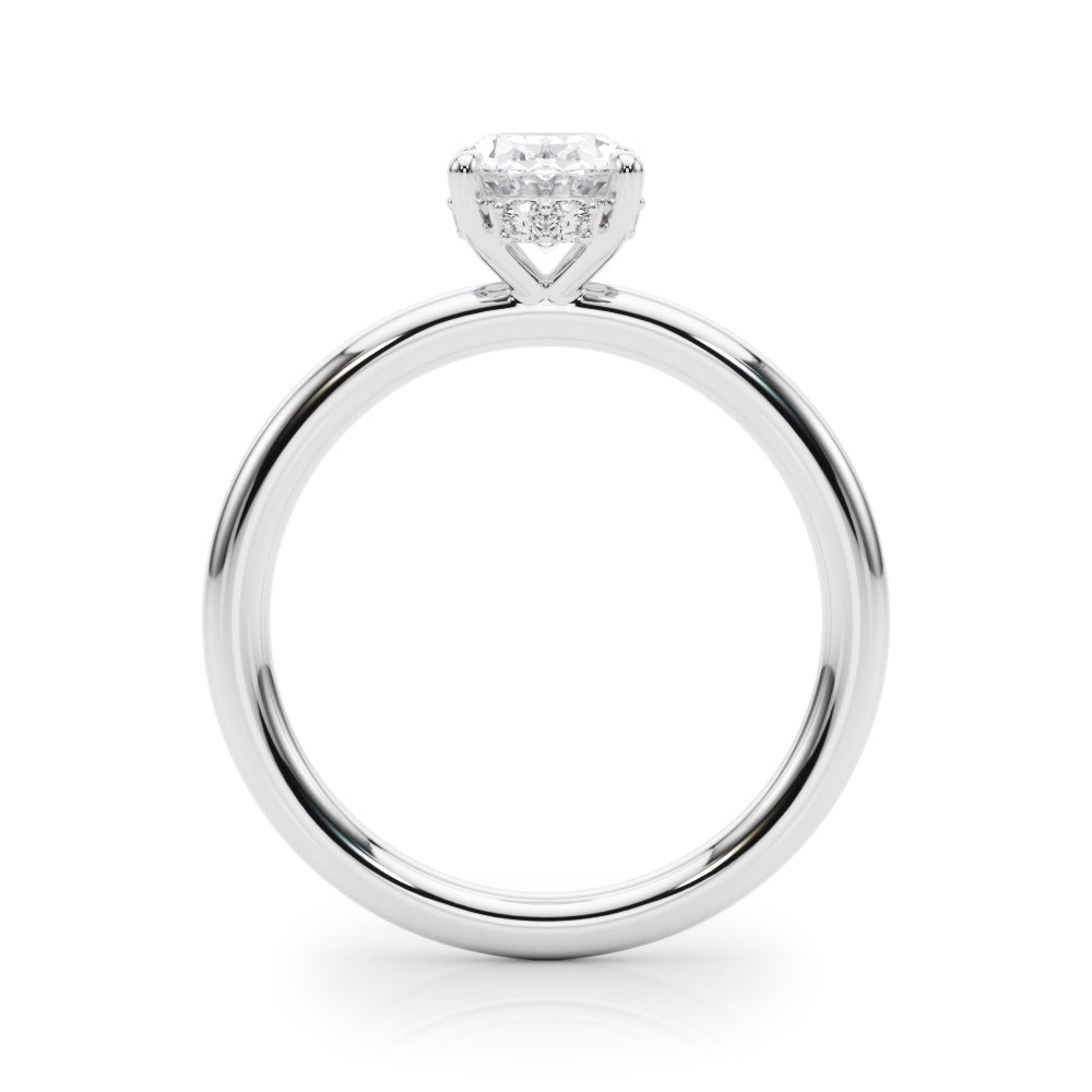 Oval Hidden Halo Diamond Engagement Ring · 0.66 ct tw