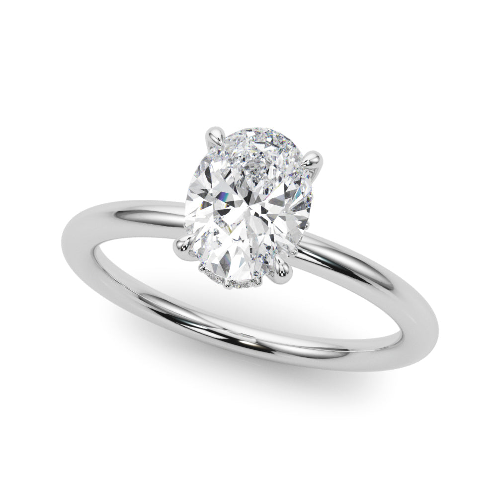 Oval Hidden Halo Diamond Engagement Ring · 0.66 ct tw