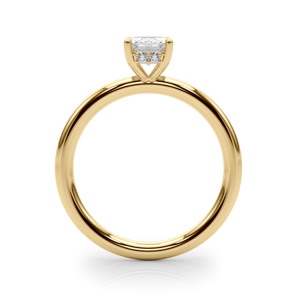 Emerald Hidden Halo Cut Diamond Engagement Ring · 1.60 ct tw