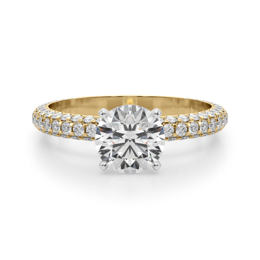 Pave Diamond Engagement Ring · 0.77 ct tw