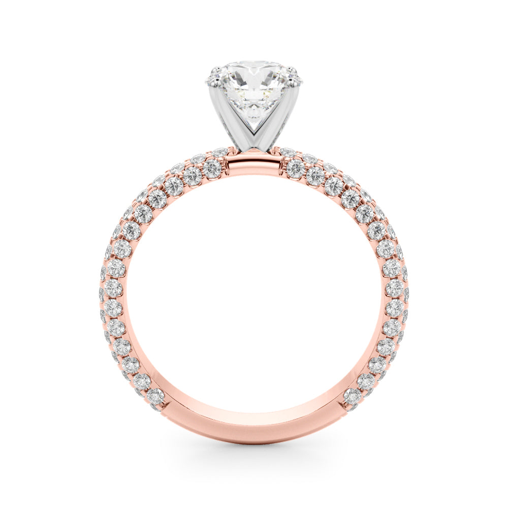 Pave Diamond Engagement Ring · 0.77 ct tw
