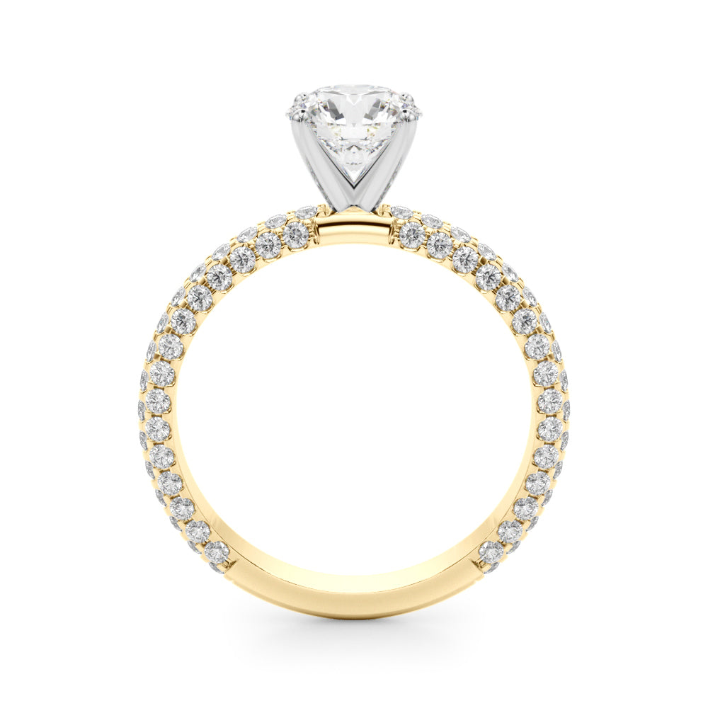 Pave Diamond Engagement Ring · 0.77 ct tw
