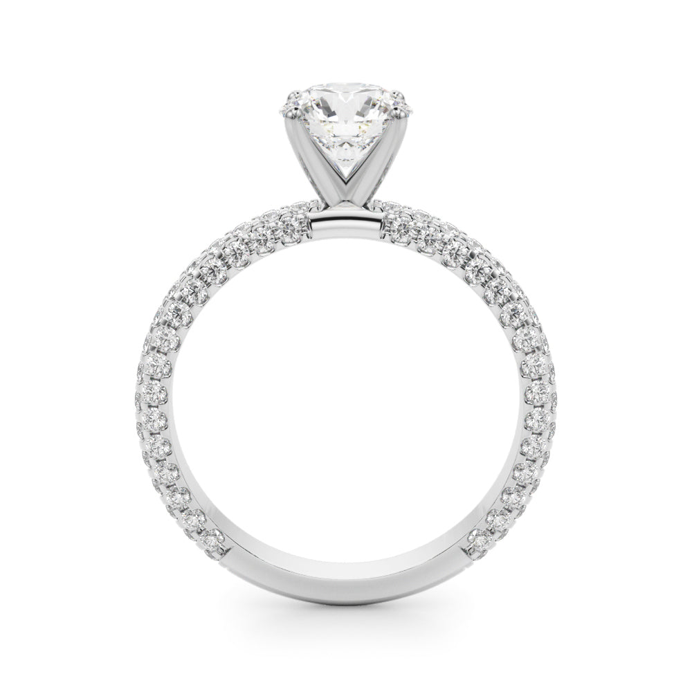 Pave Diamond Engagement Ring · 0.77 ct tw