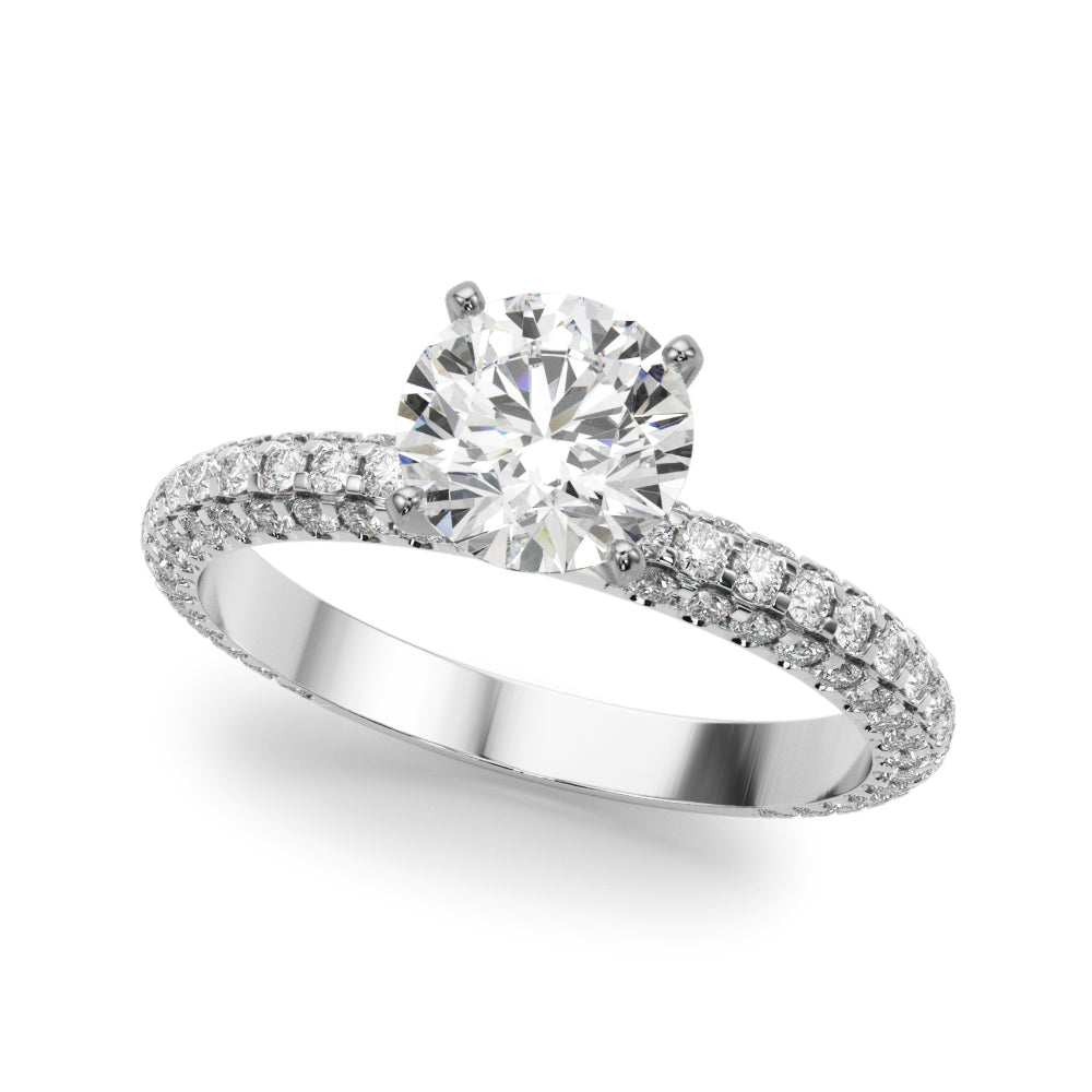 Pave Diamond Engagement Ring · 0.77 ct tw