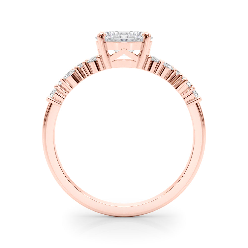 Oval Center East to West Diamond Engagement Ring · 1.19 ct tw