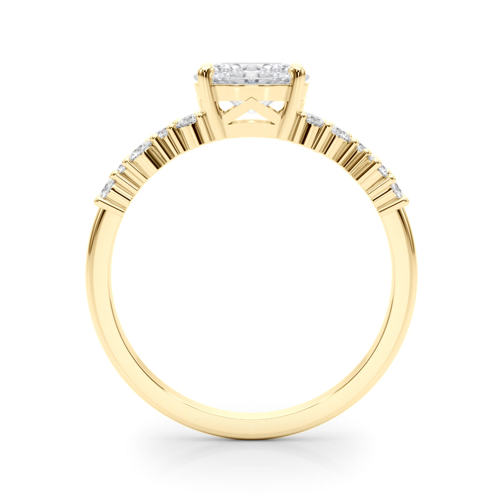 Oval Center East to West Diamond Engagement Ring · 1.19 ct tw