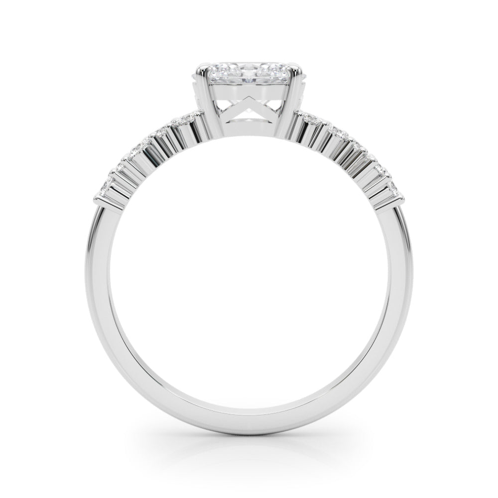 Oval Center East to West Diamond Engagement Ring · 0.62 ct tw