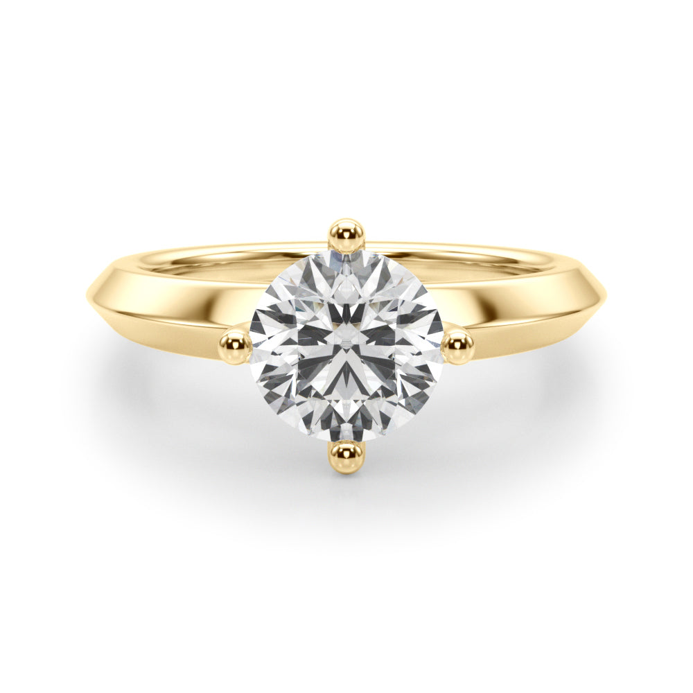Round Knife Edge Solitaire Diamond Engagement Ring · 1.00 ct tw