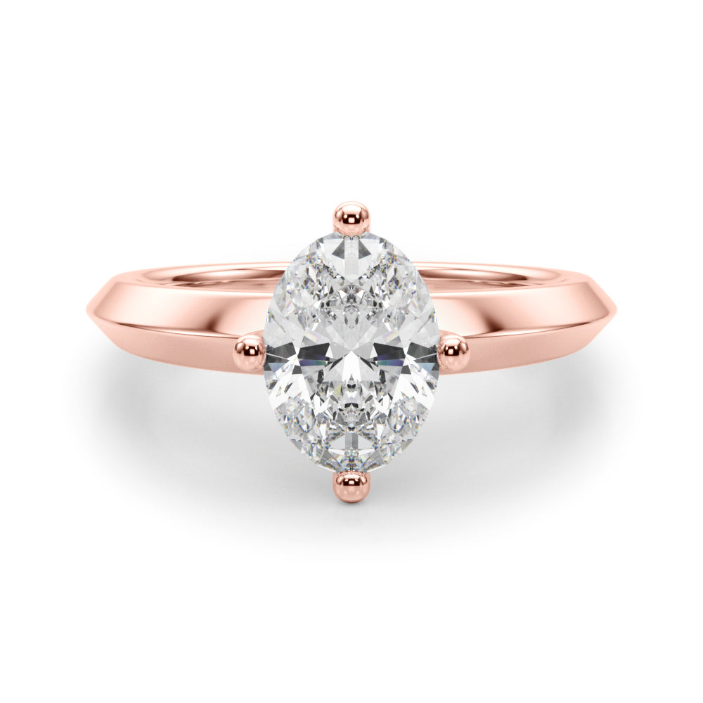 Oval Knife Edge Solitaire Diamond Engagement Ring · 2.00 ct tw