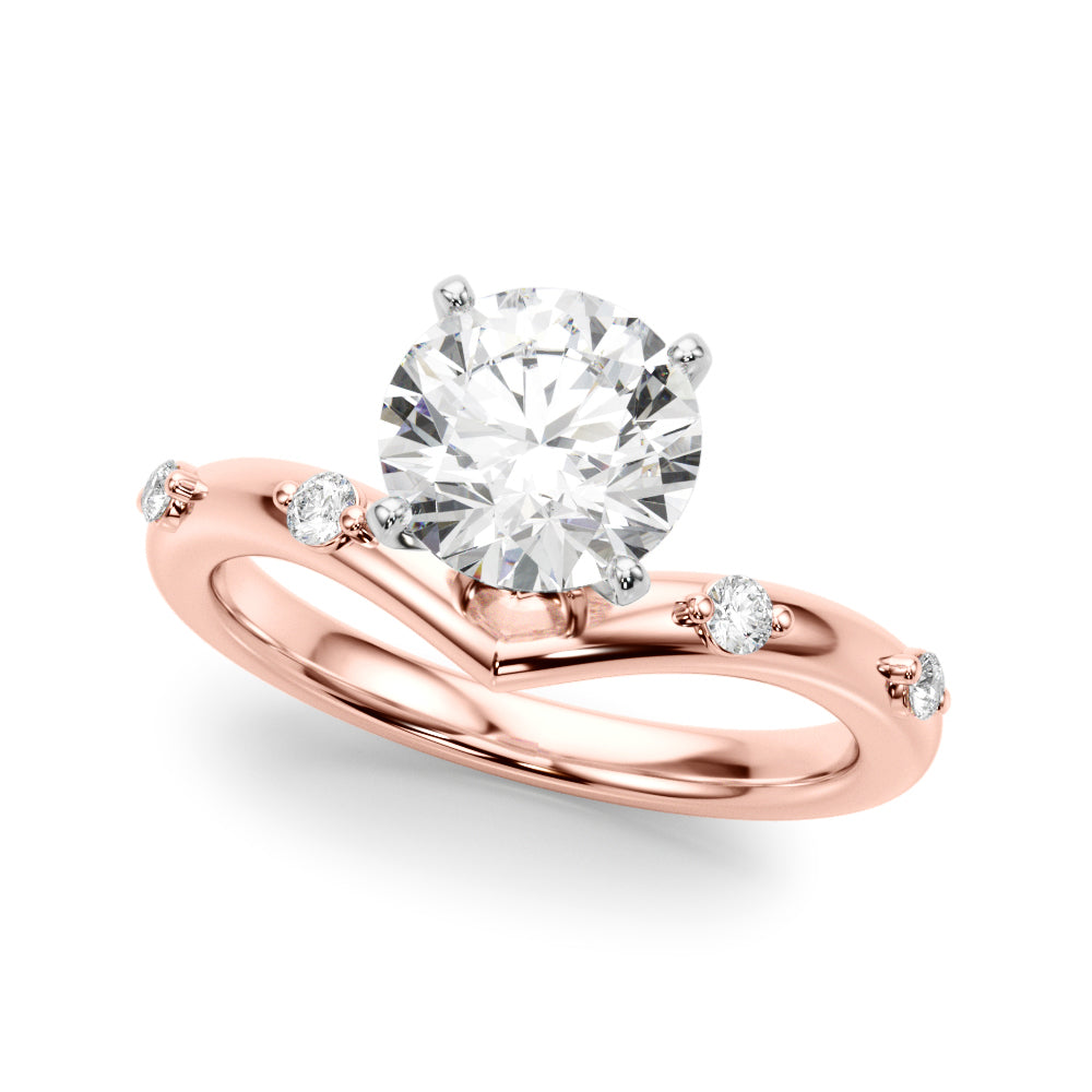 Chevron Diamond Engagement Ring · 0.10 ct tw