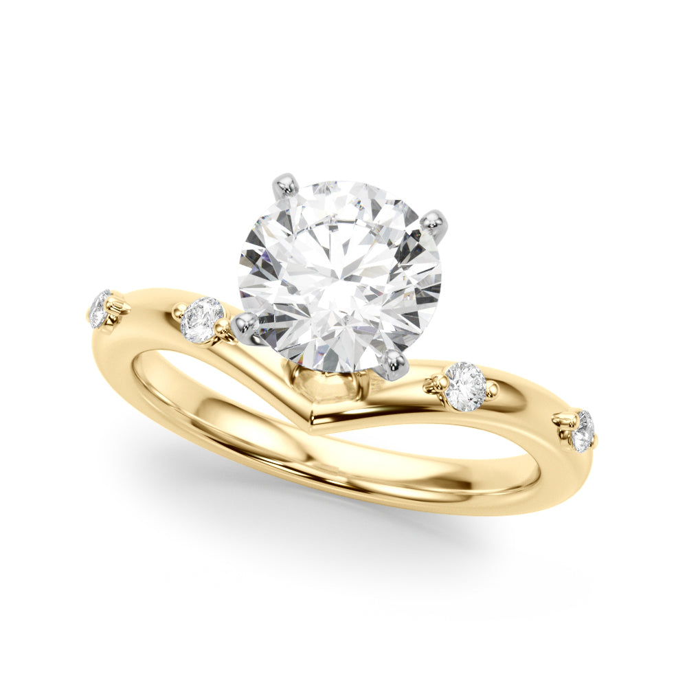 Chevron Diamond Engagement Ring · 0.10 ct tw