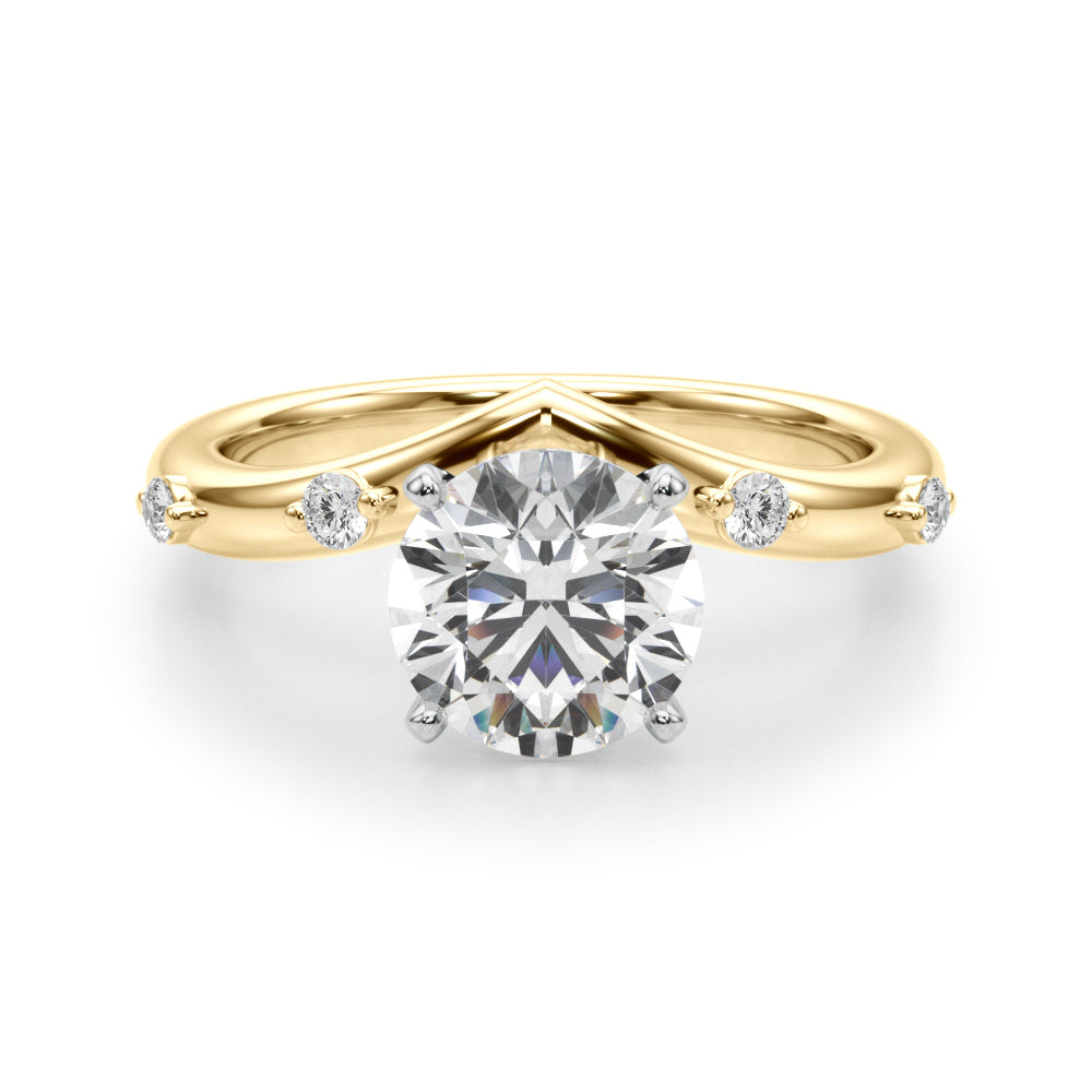 Chevron Diamond Engagement Ring · 0.10 ct tw