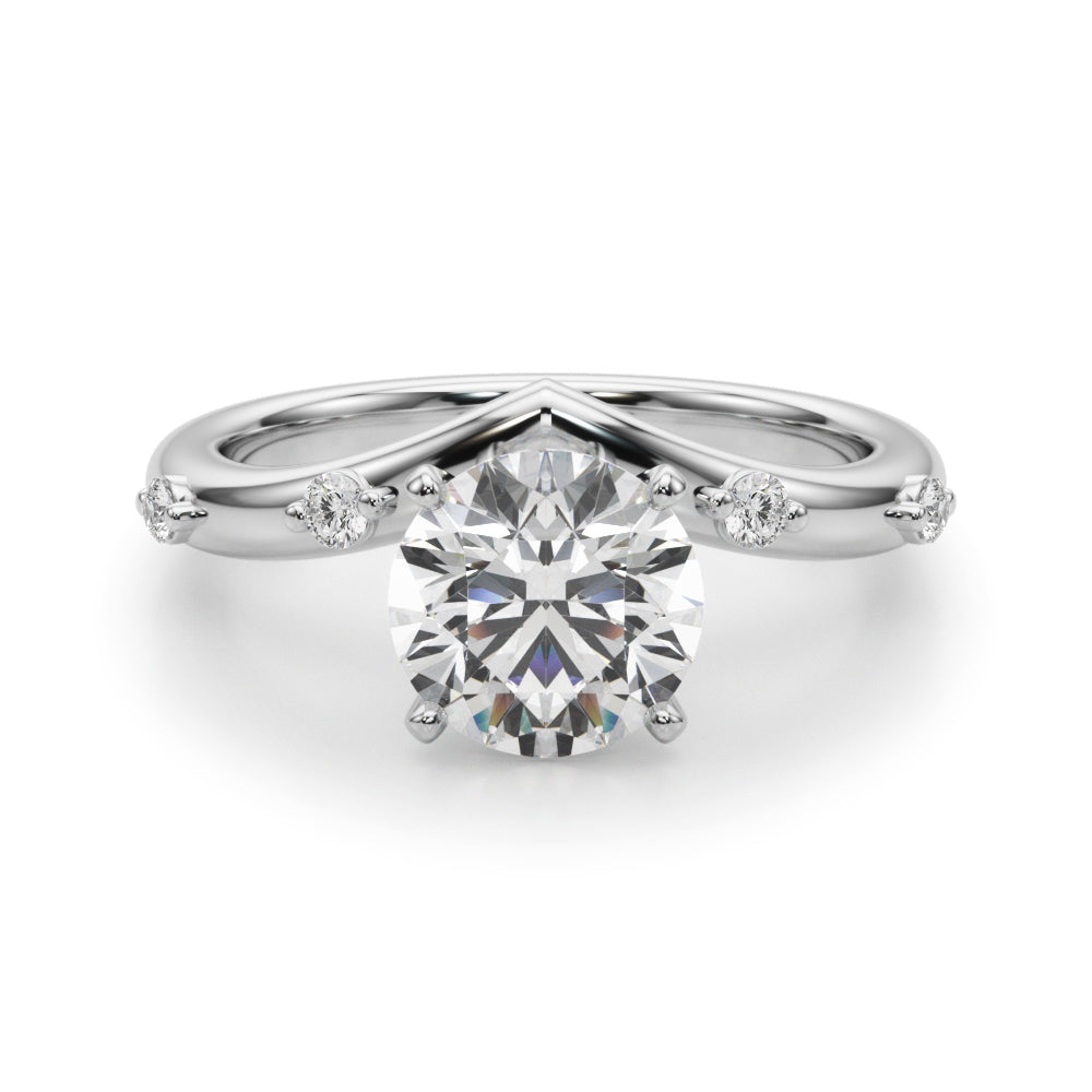 Chevron Diamond Engagement Ring · 0.10 ct tw