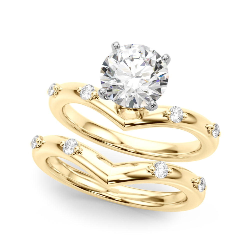 Chevron Diamond Engagement Ring · 0.10 ct tw
