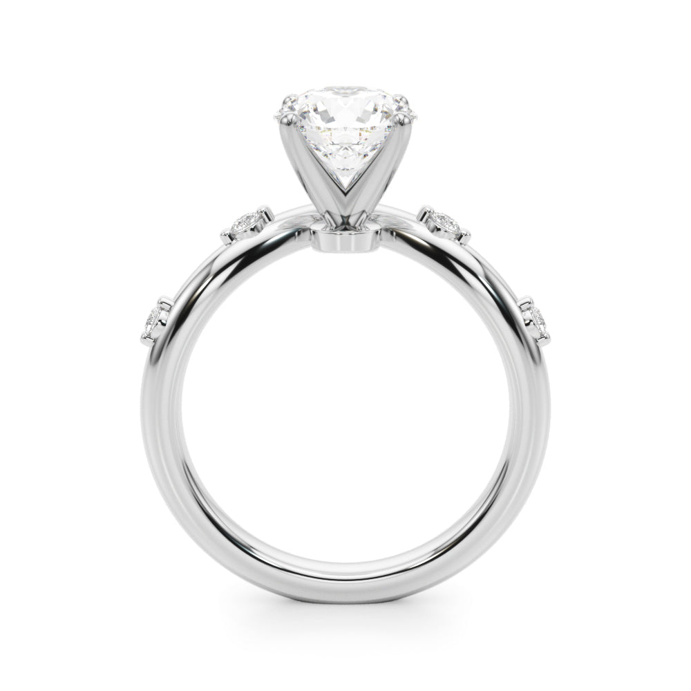 Chevron Diamond Engagement Ring · 0.10 ct tw