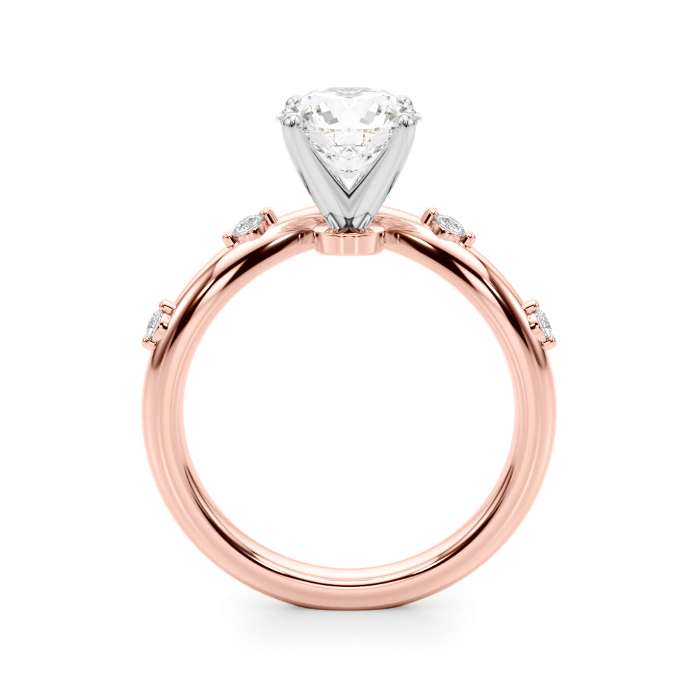 Chevron Diamond Engagement Ring · 0.10 ct tw