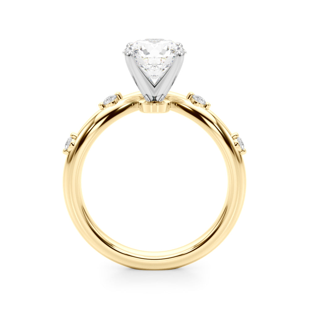 Chevron Diamond Engagement Ring · 0.10 ct tw