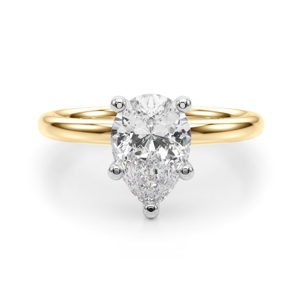 Pear Shape Diamond Solitaire Engagement Ring · 0.40 ct tw