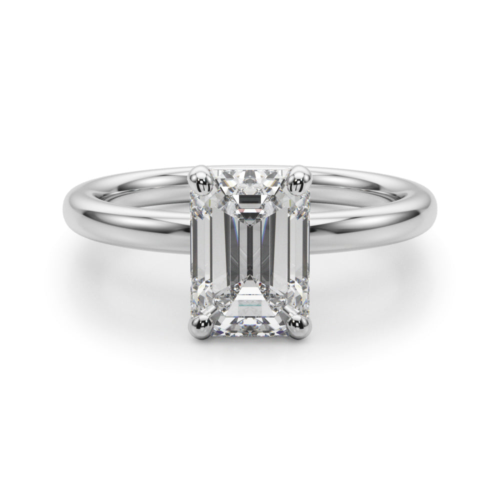Emerald Cut Diamond Solitaire Engagement Ring · 0.30 ct tw
