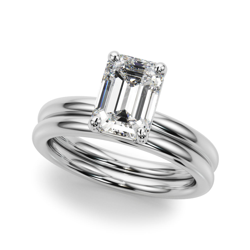 Emerald Cut Diamond Solitaire Engagement Ring · 0.30 ct tw
