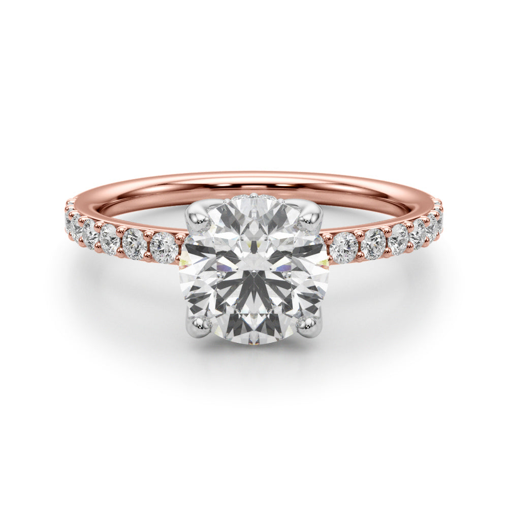 Round Single Row Diamond Engagement Ring · 4.41 ct tw