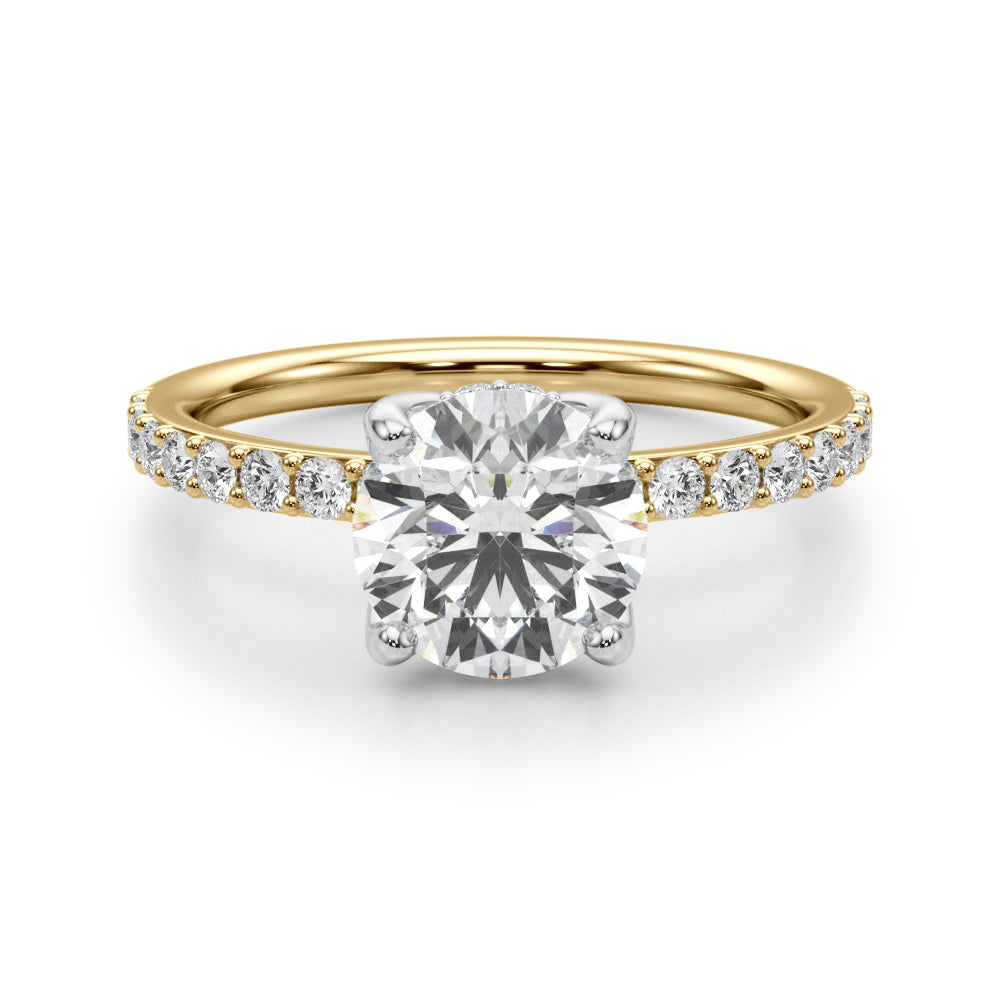 Round Single Row Diamond Engagement Ring · 4.41 ct tw