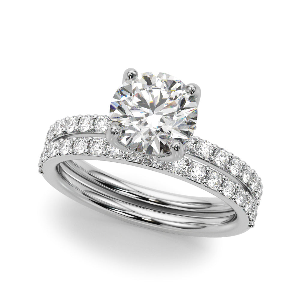 Round Single Row Diamond Engagement Ring · 1.13 ct tw