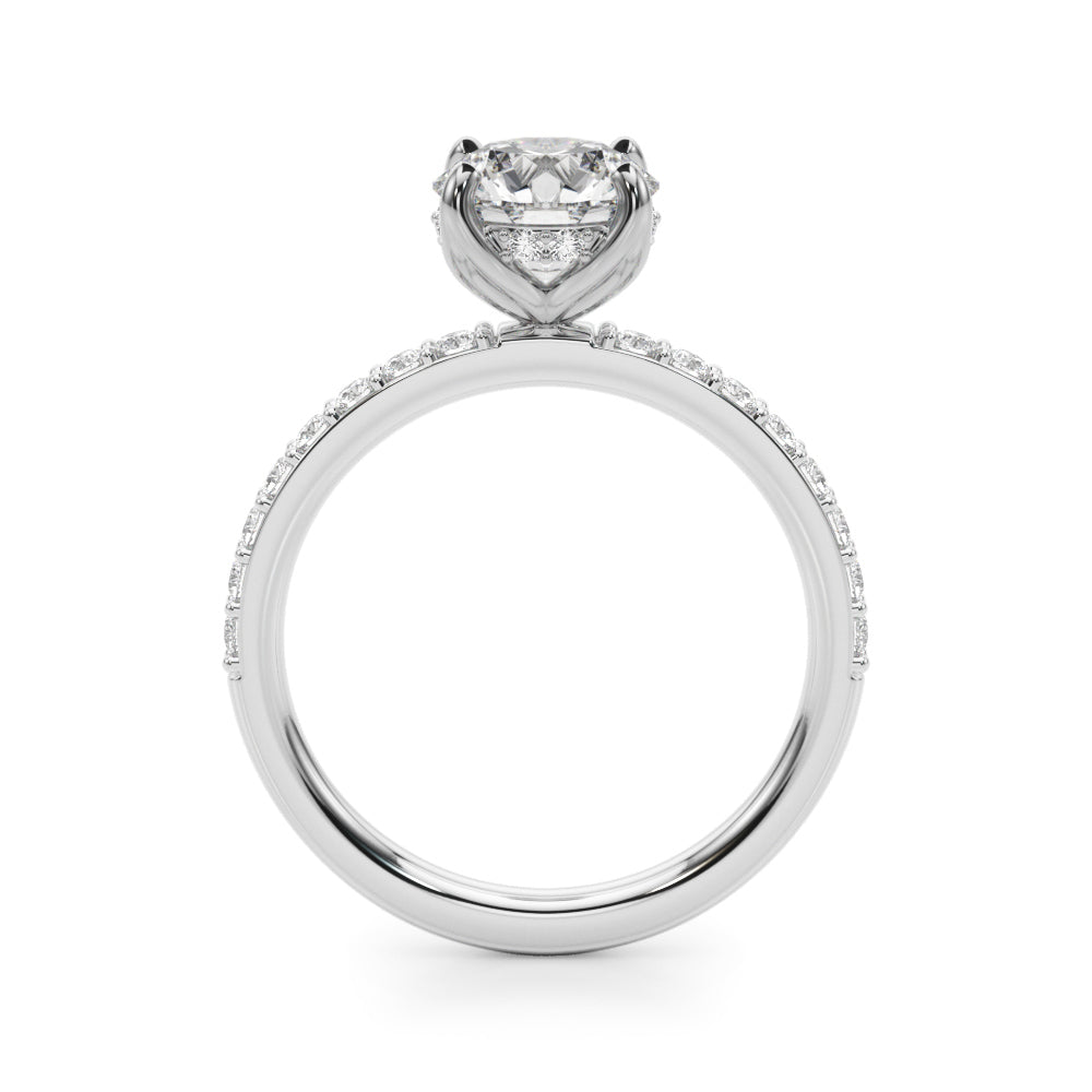 Round Single Row Diamond Engagement Ring · 3.42 ct tw