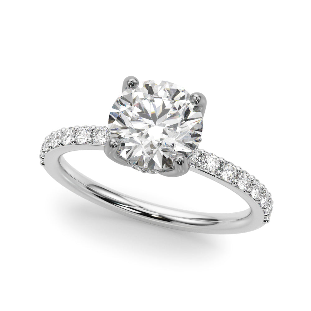 Round Single Row Diamond Engagement Ring · 4.41 ct tw