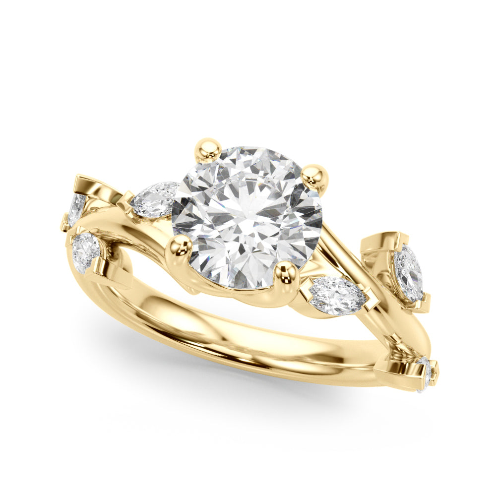 Round Marquise Diamond Engagement Ring · 1.17 ct tw