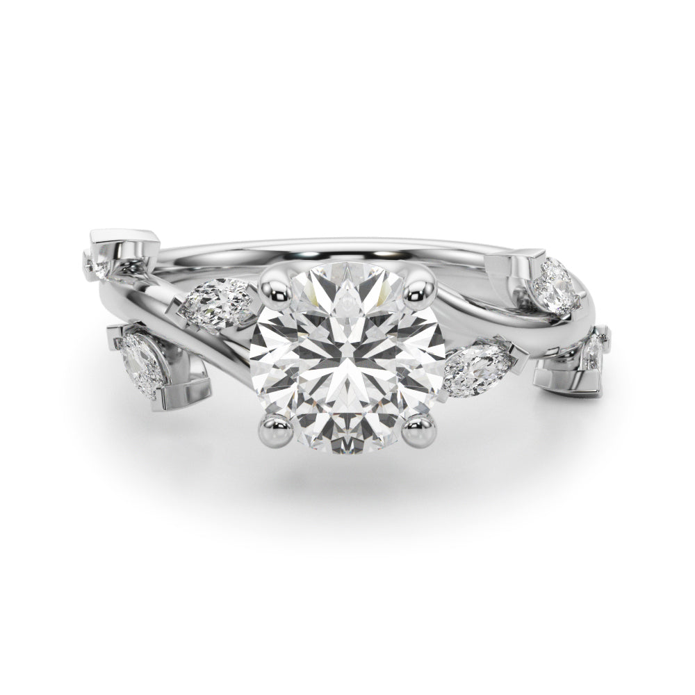 Round Marquise Diamond Engagement Ring · 2.92 ct tw