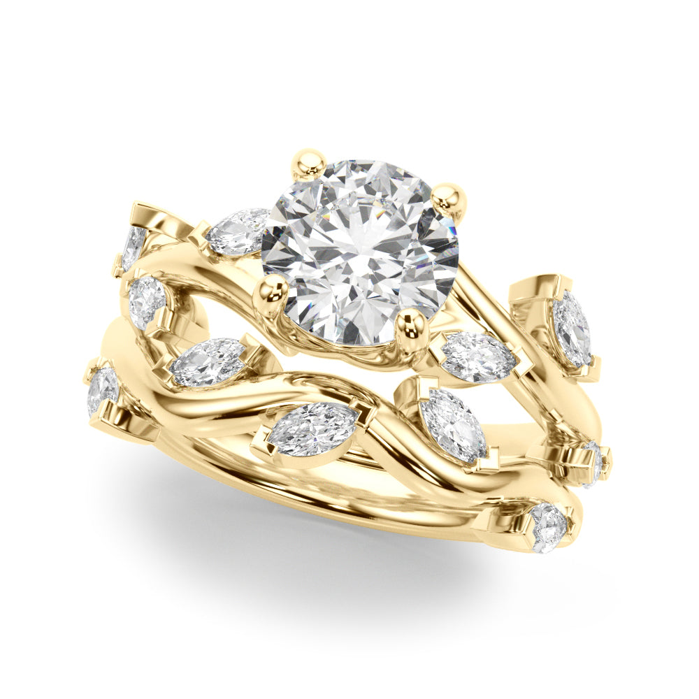 Round Marquise Diamond Engagement Ring · 1.42 ct tw