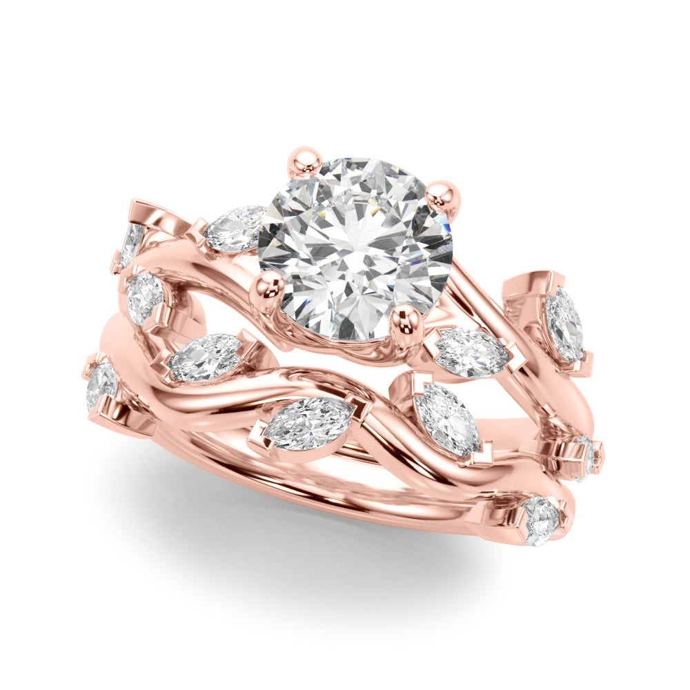 Round Marquise Diamond Engagement Ring · 2.92 ct tw