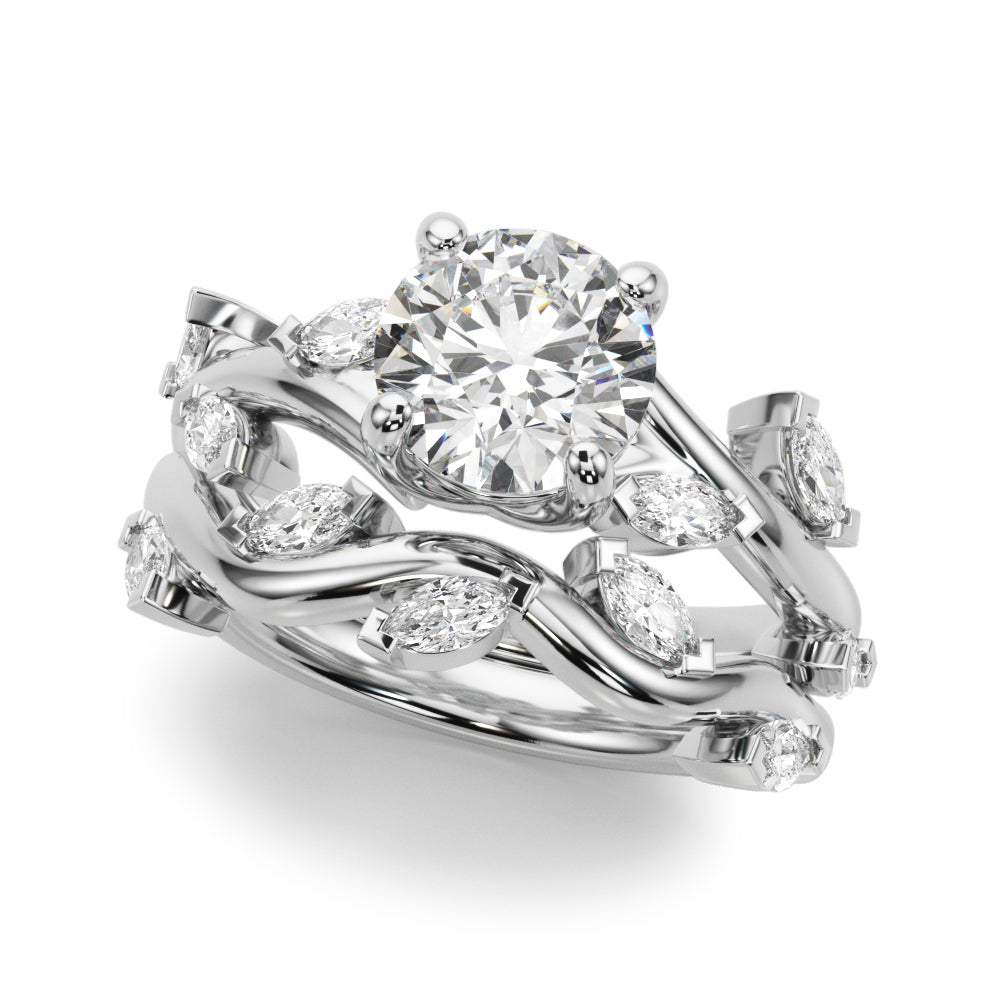 Round Marquise Diamond Engagement Ring · 1.42 ct tw