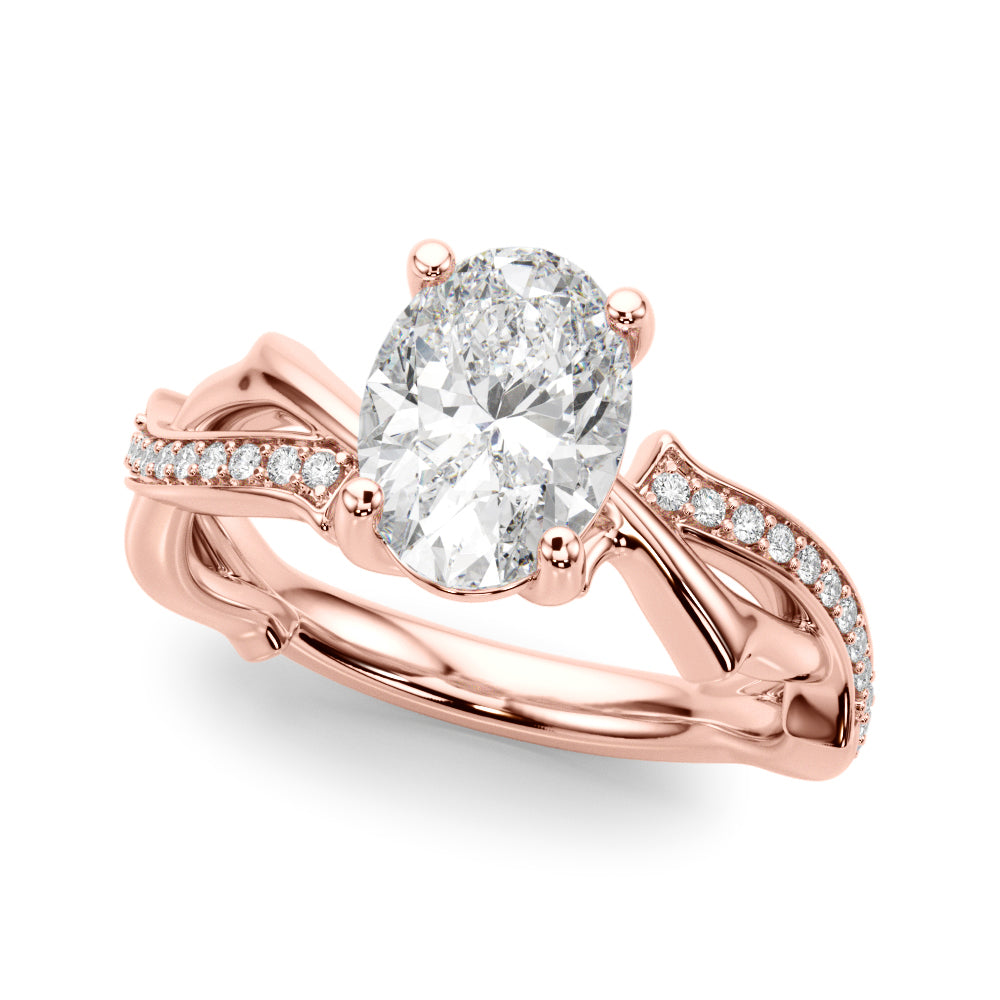 Oval Center Diamond Engagement Ring · 2.16 ct tw