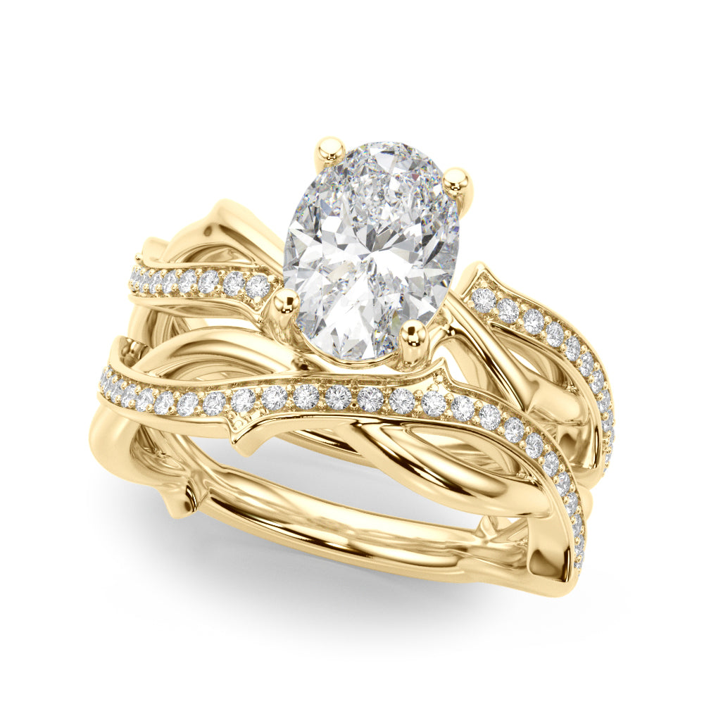 Oval Center Diamond Engagement Ring · 2.16 ct tw