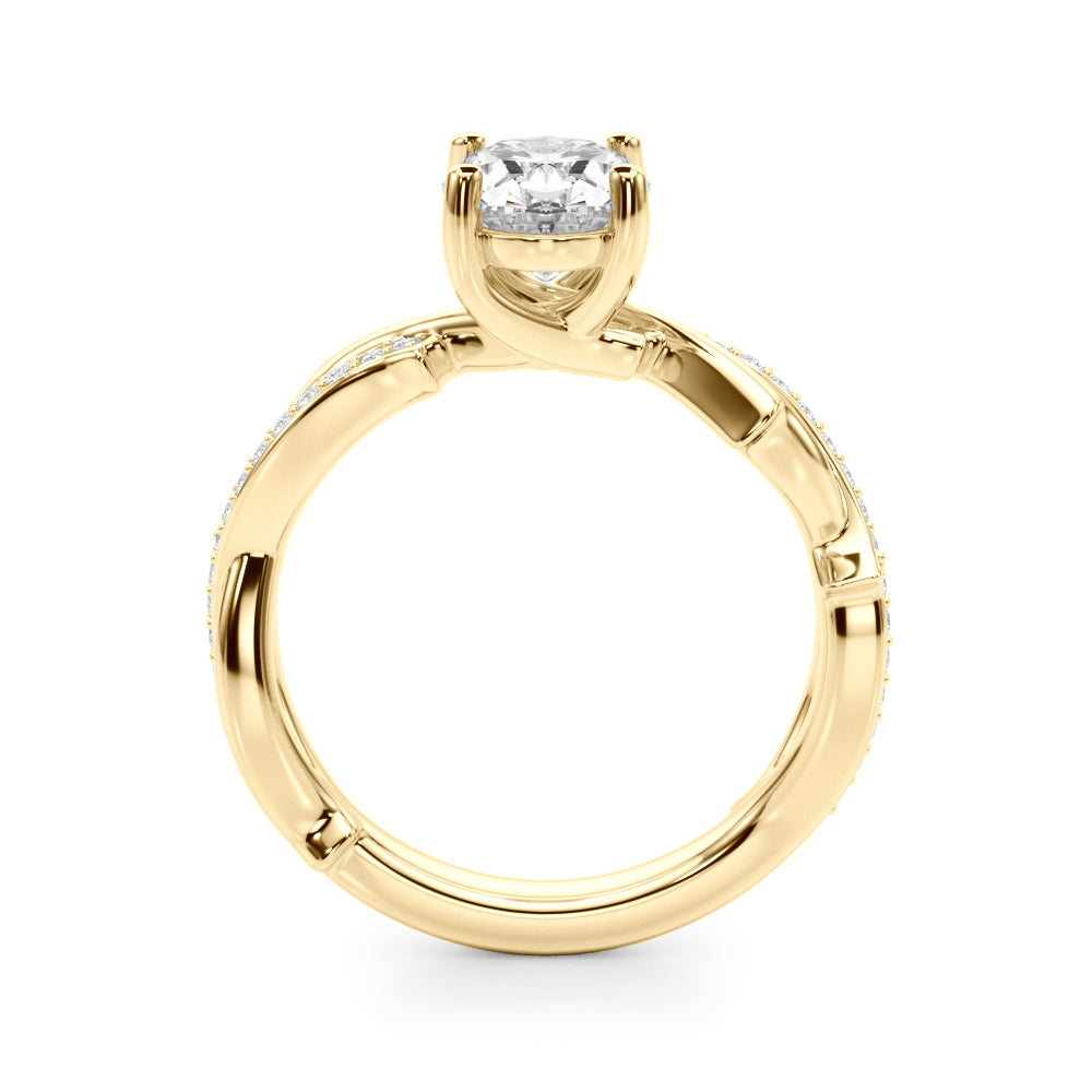 Oval Center Diamond Engagement Ring · 0.16 ct tw