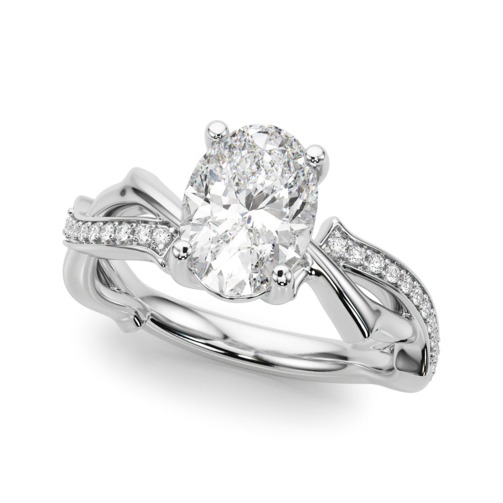 Oval Center Diamond Engagement Ring · 2.16 ct tw