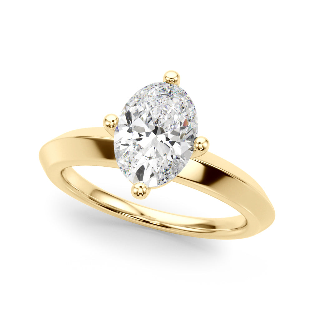 Oval Center Marquise & Round Diamond Engagement Ring · 0.52 ct tw