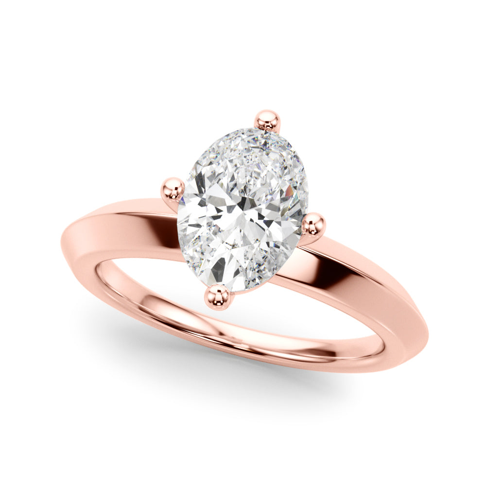 Oval Center Marquise & Round Diamond Engagement Ring · 0.52 ct tw